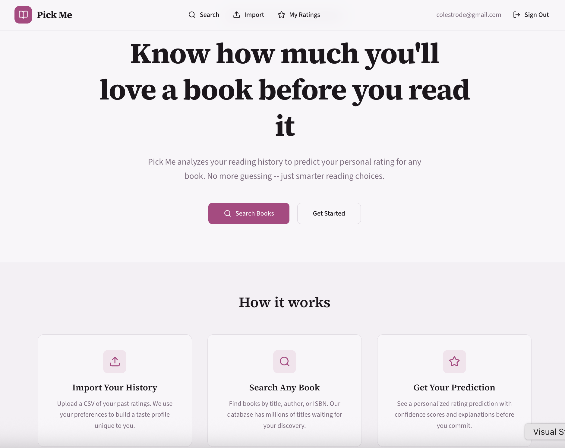 Updated landing page after V0 redesign
