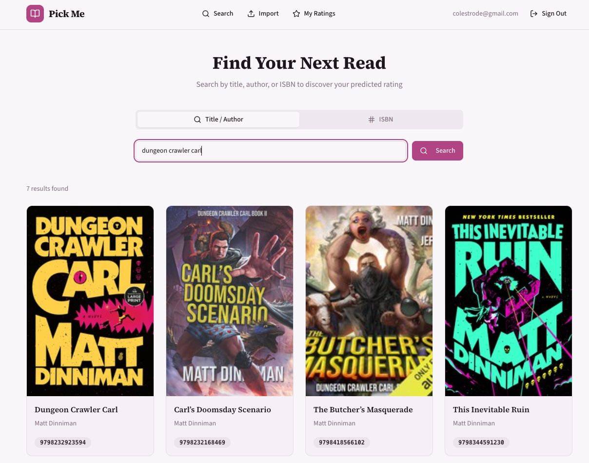 Updated search interface